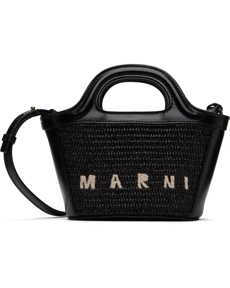 Marni Black Tropicalia Micro Tote 00n99