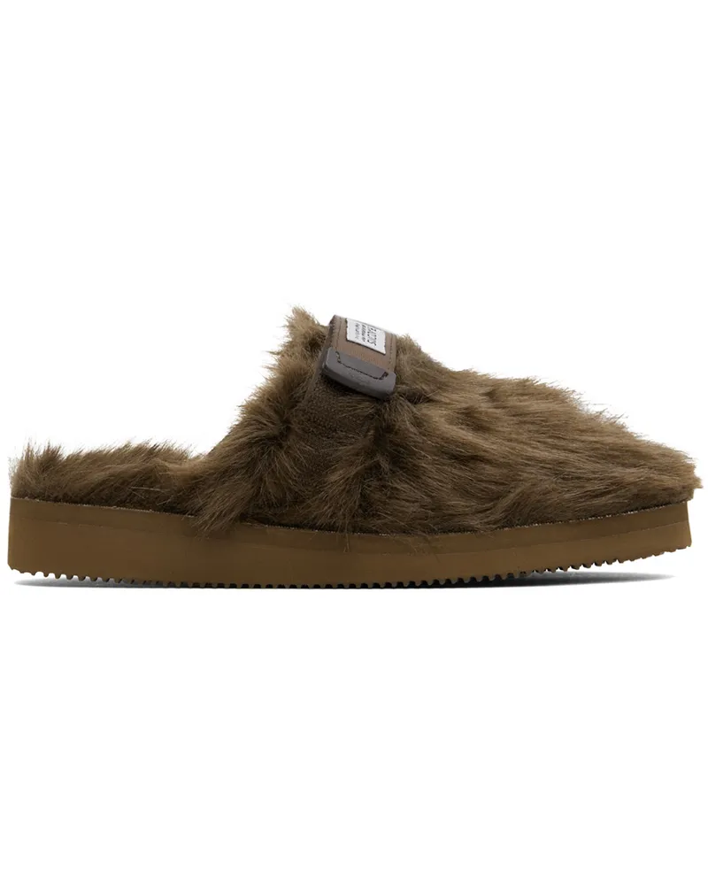 SUICOKE Brown ZAVO-2EU Slippers Dark