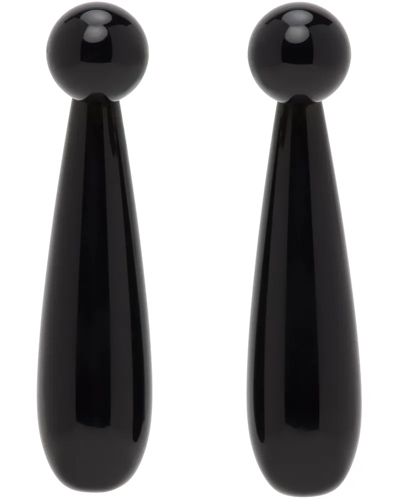 Sophie Buhai Black Small Angelika Earrings Onyx