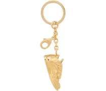 Gold Curb Sneakers Key Chain