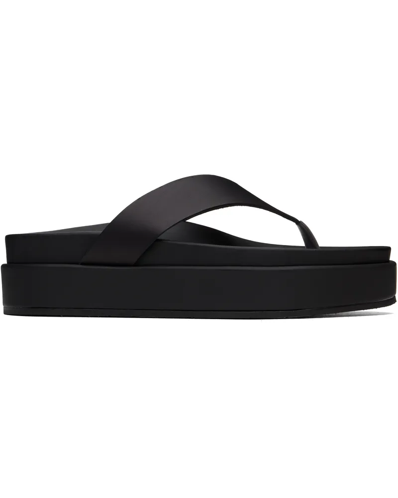Ancient Greek Sandals Black Charys 2flatform Flip-Flops Black