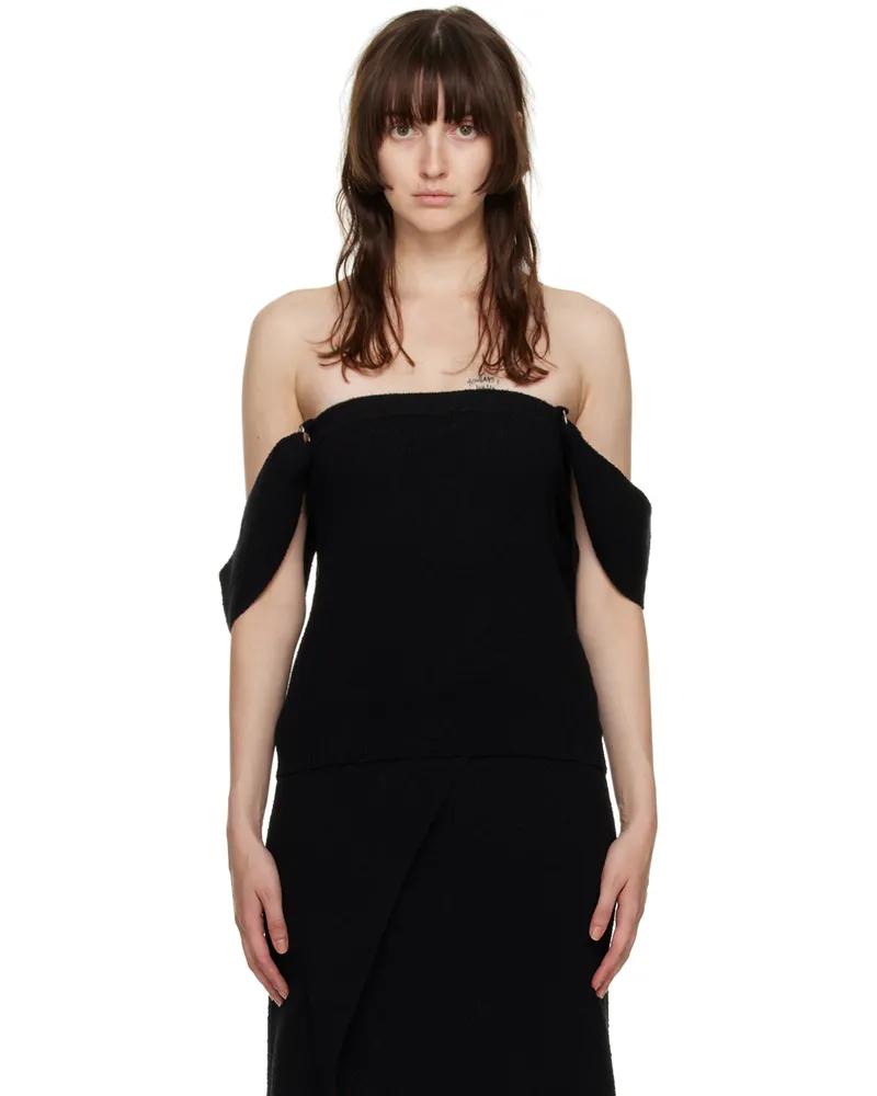 Nanushka Black Faya Tank Top Black