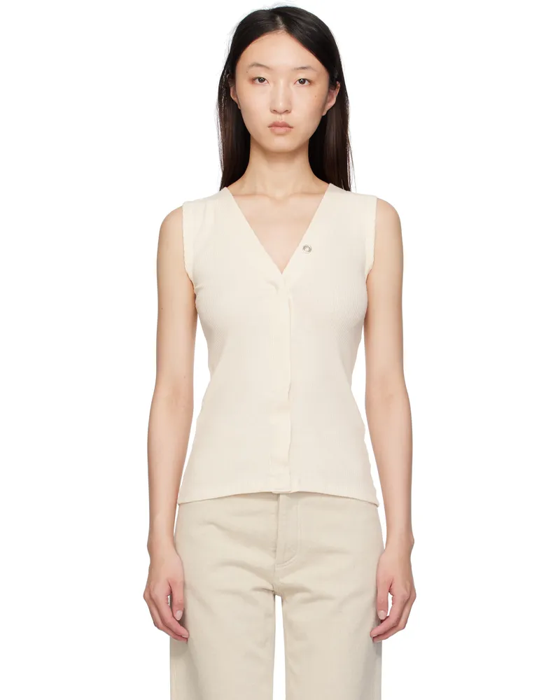 Baserange Off-White Tav Snaps Tank Top Undyed