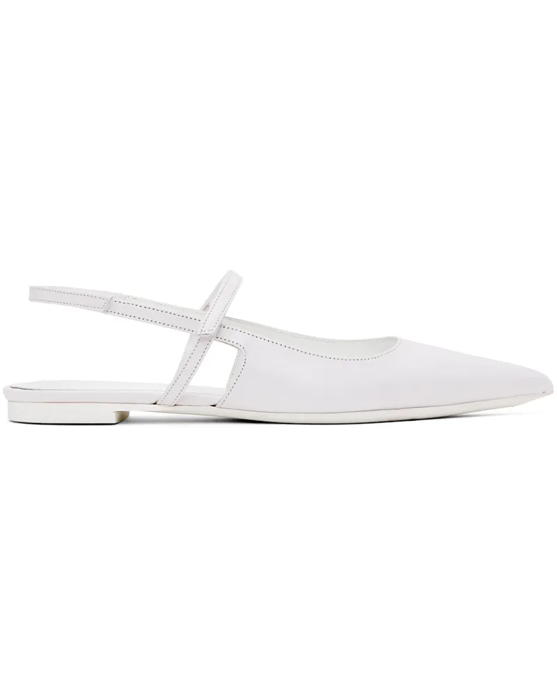 by FAR SSENSE Exclusive White Jess Ballerina Flats White