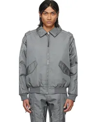 Kanghyuk Gray Lock Stitched Bomber Jacket Light