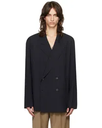 Dries van Noten Black Cotton Poplin Blazer Black