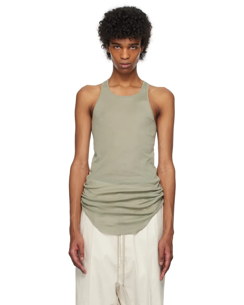Rick Owens Green Hollywood Basic Rib Tank Top 15
