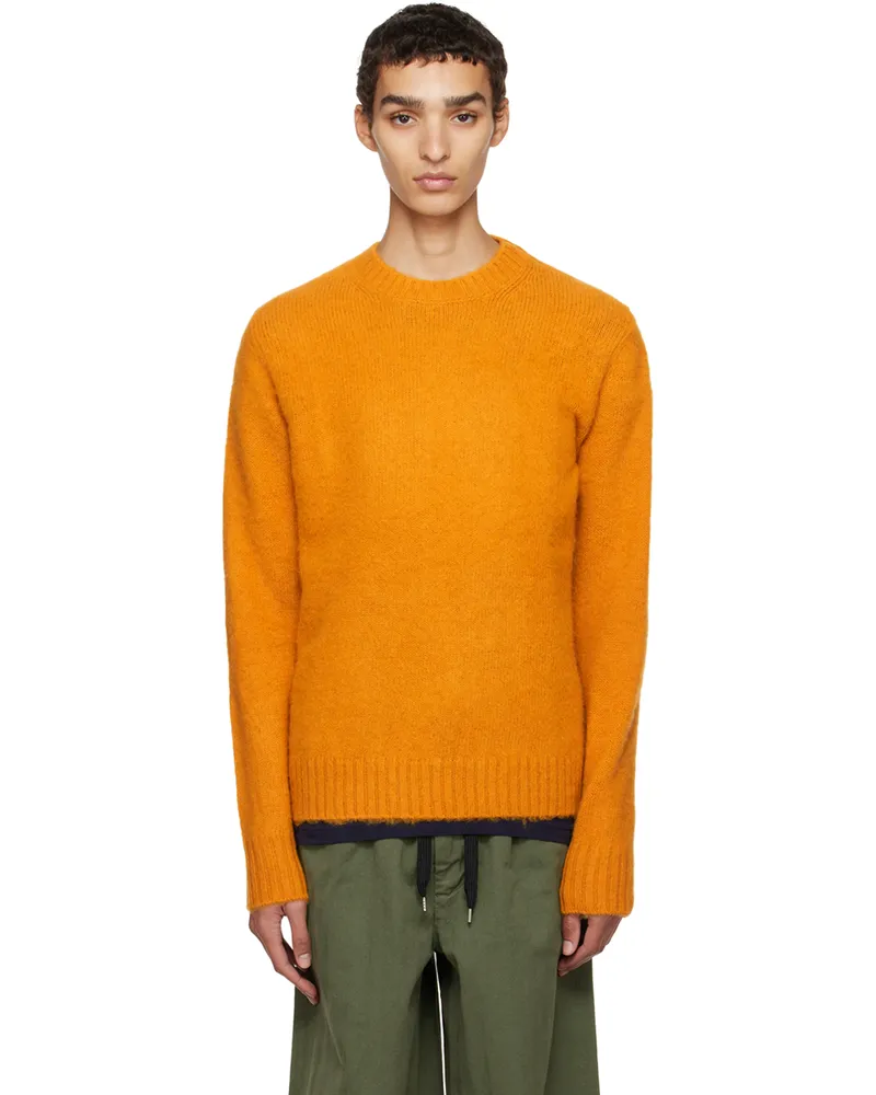 ASPESI Orange Brushed Sweater 01159