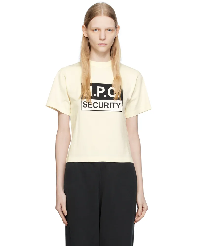 Heron Preston Off-White 'H.P.C. Security' T-Shirt Ivory