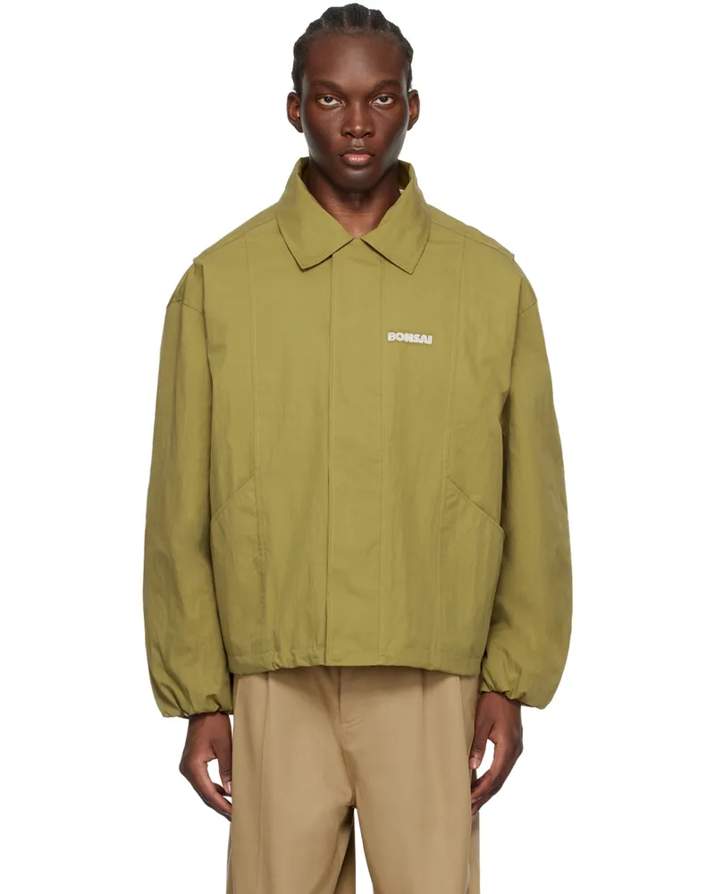 BONSAI Green Muschio Bomber Jacket Cress