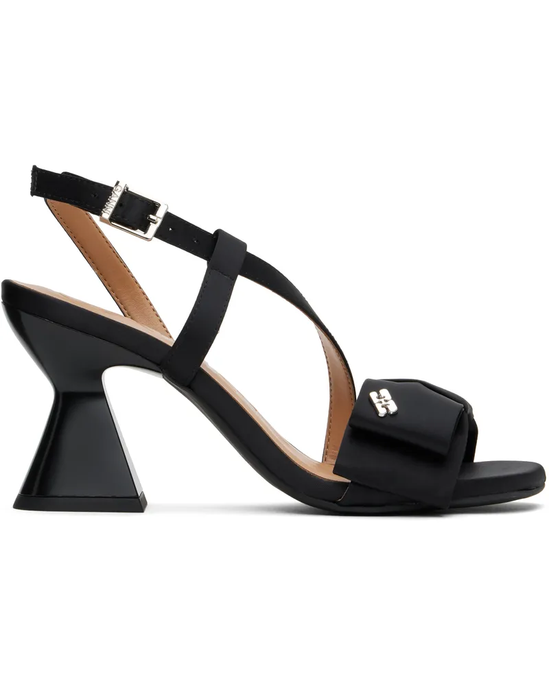 Ganni Black Big Bow High Heeled Sandals 099