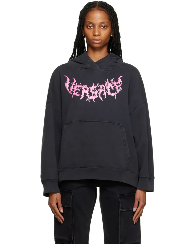 Versace Black Oversized Hoodie 1b000