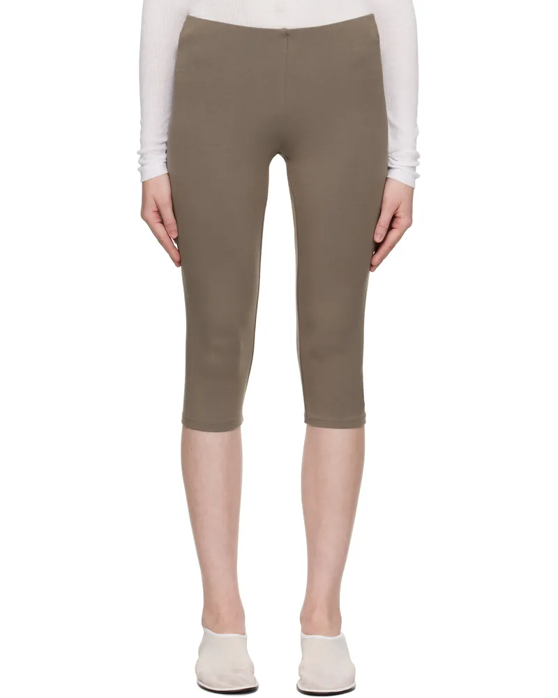 SKIMS Taupe Smooth Layers Capri Leggings Truffle