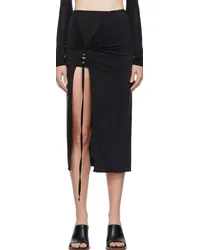 Jacquemus Black Le Chouchou 'La Jupe Pareo Croissant' Midi Skirt Black