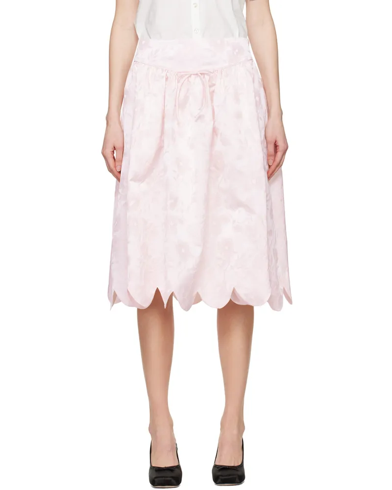 Sandy Liang Pink Greta Midi Skirt 681