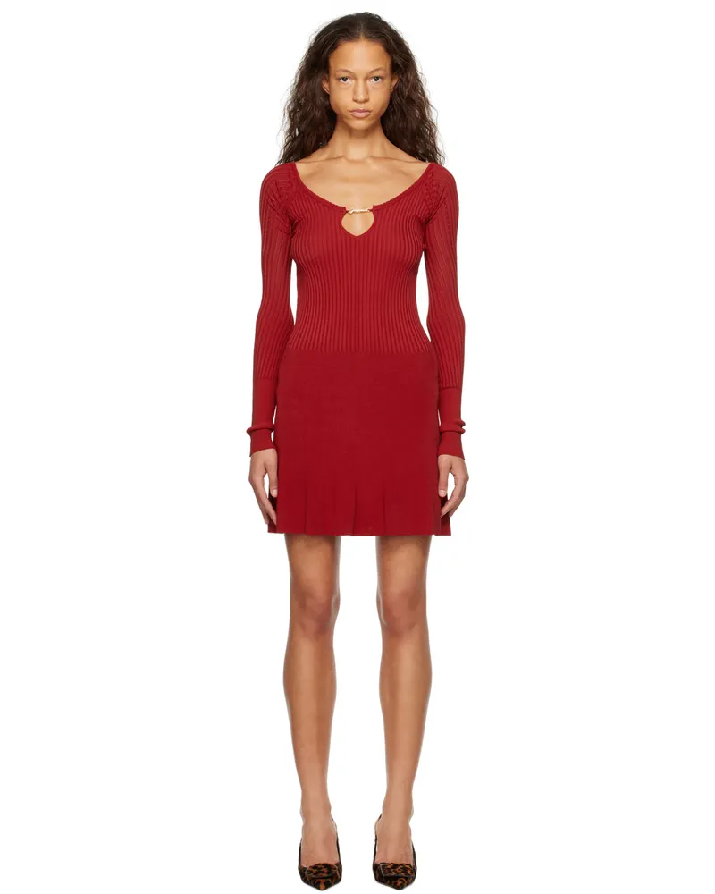 Jacquemus Red Les Sculptures 'La mini robe Pralù' Minidress 480