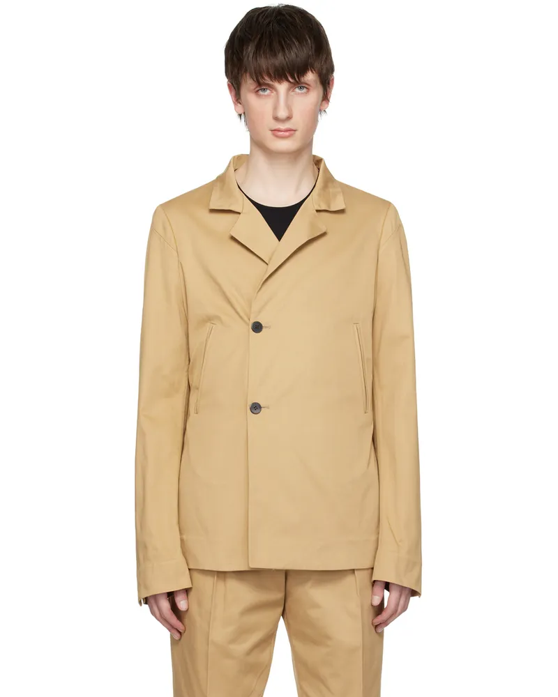 Sapio Beige Double-Breasted Blazer Beige