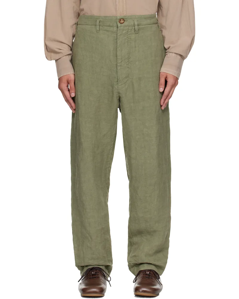 Vivienne Westwood Khaki Cropped Cruise Trousers Ss25-m404
