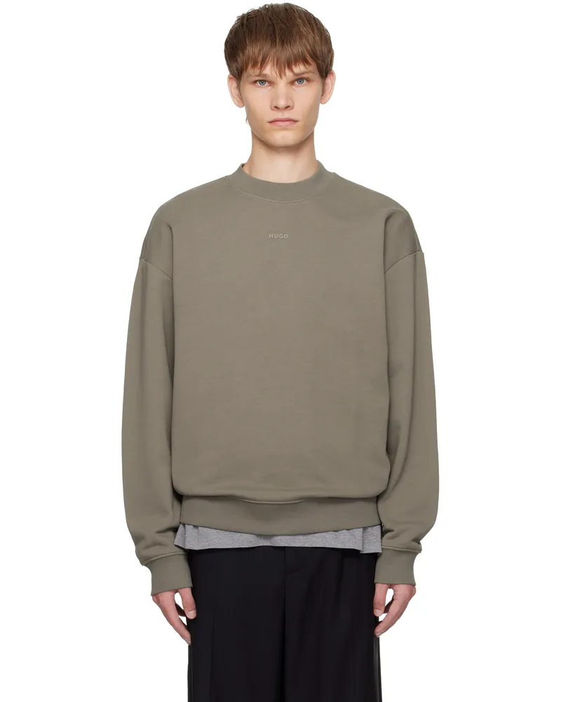 HUGO BOSS Taupe Relaxed-Fit Sweatshirt 032-medium