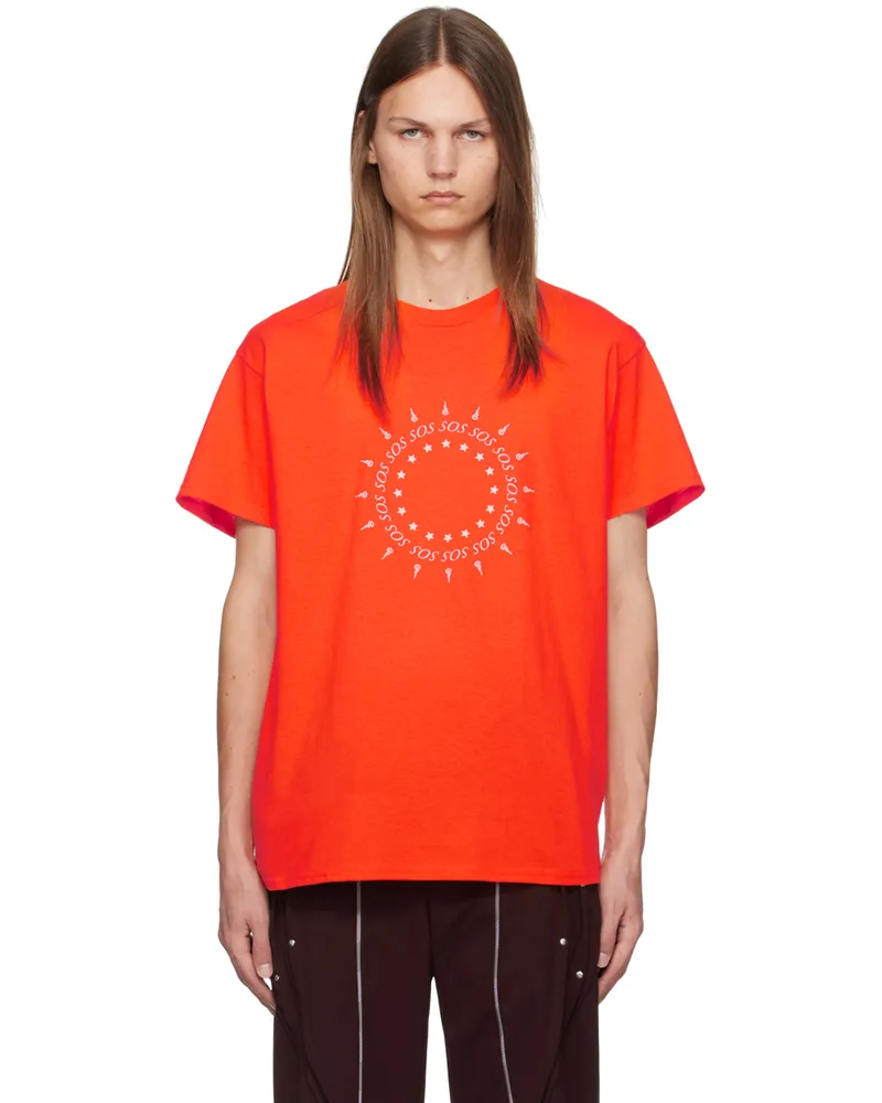Strongthe Orange 'SOS' T-shirt Orange