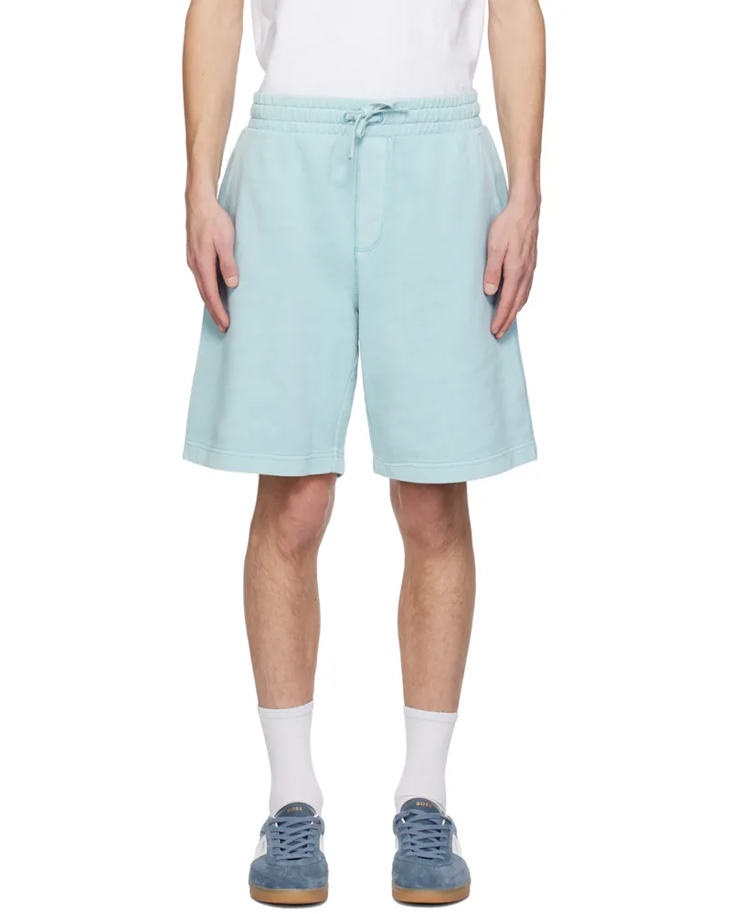 HUGO BOSS Blue Regular-Fit Shorts 473-open