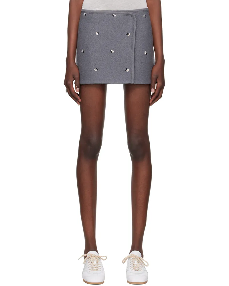 Rier Gray Walker Flowers Miniskirt Castelrock