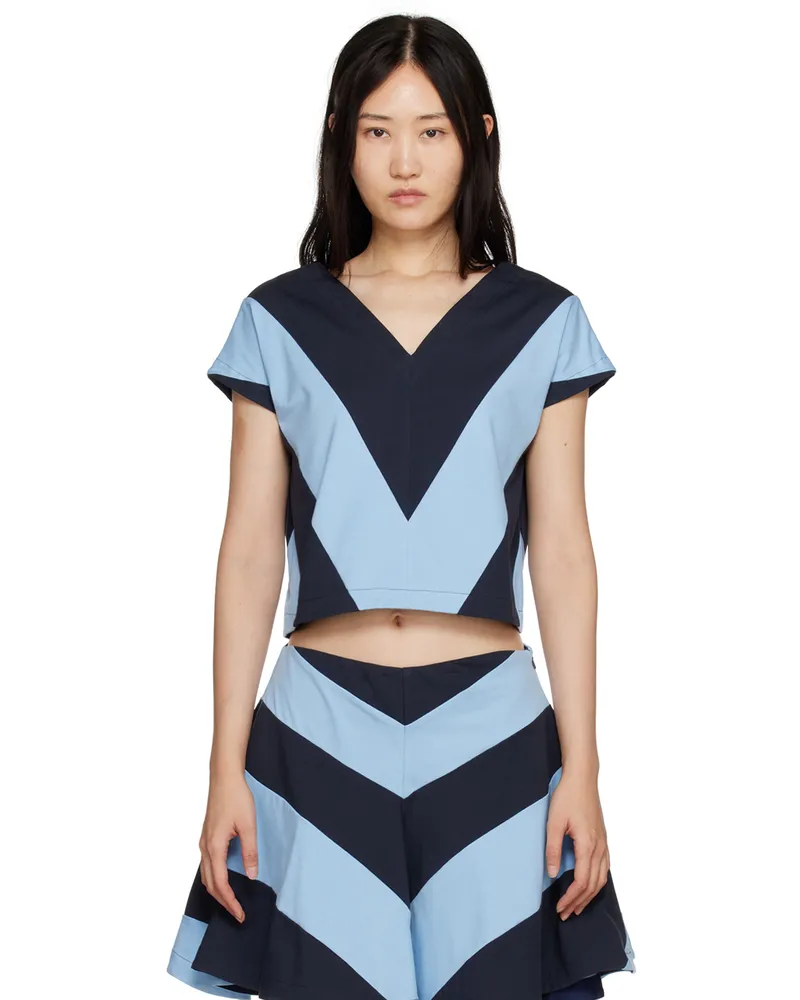 Rose Murdoch Blue & Navy Jack Tank Top Contemporary