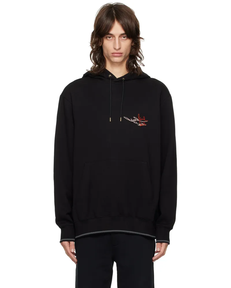 Paul Smith Black Embroidered Logo Hoodie 79
