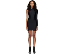 Black Single-Shoulder Minidress
