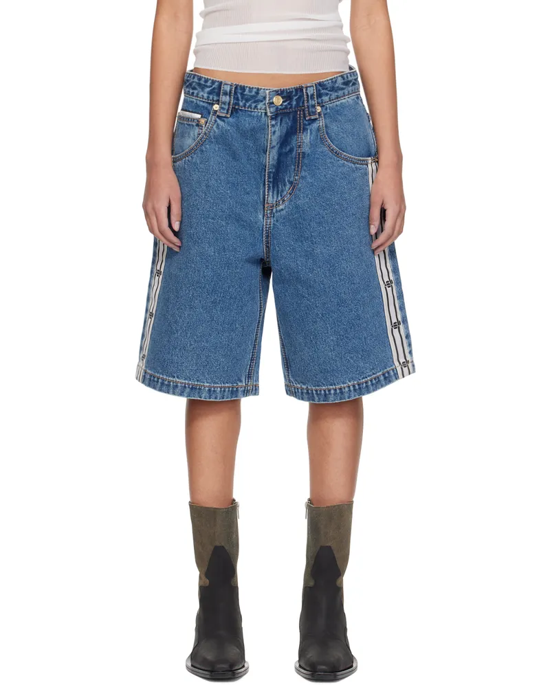 Eytys SSENSE Exclusive Indigo Keanu Tape Denim Shorts Indigo