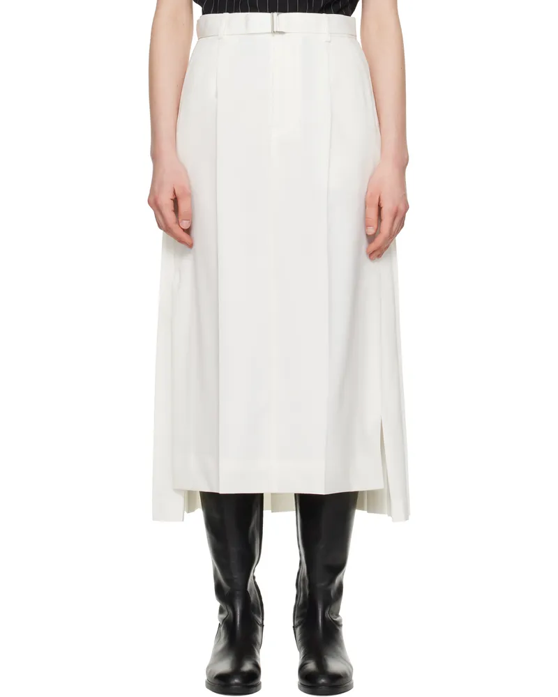 Sacai Off-White Suiting Midi Skirt 151