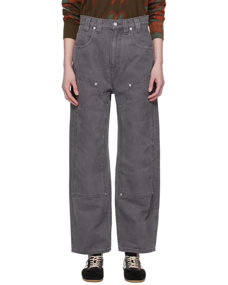 Eckhaus Latta Gray Double Knee Baggy Jeans Slate