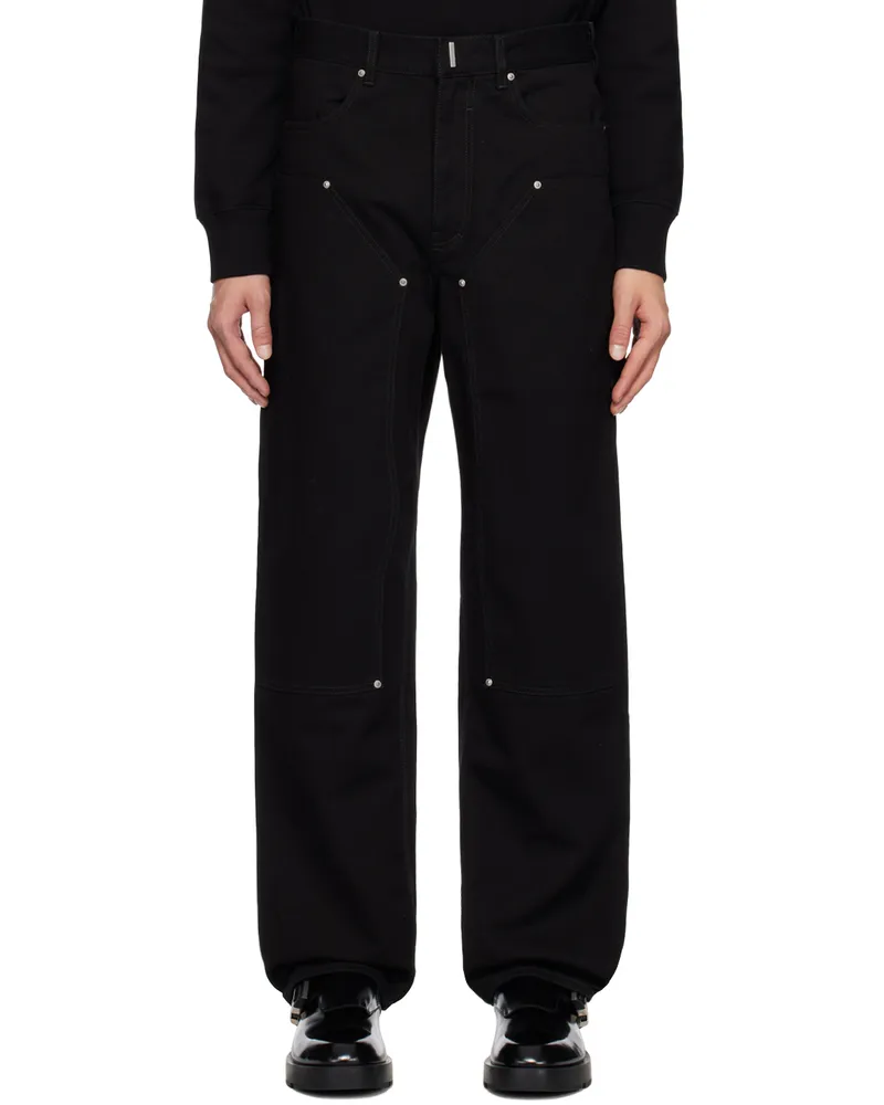 Givenchy Black Studded Jeans 001-black