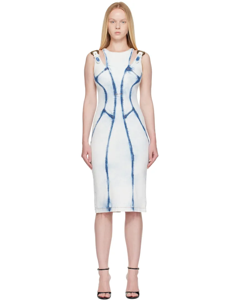 Versace Jeans Blue Buckled Minidress E904