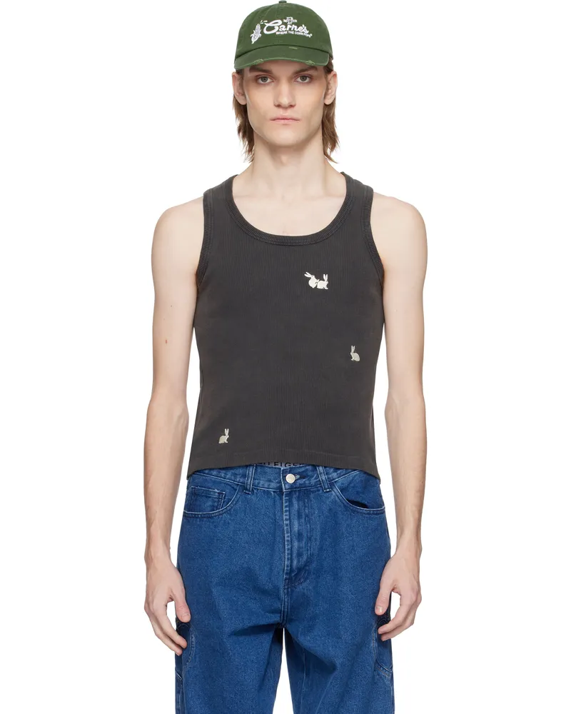 Carne Bollente Black Bunny Bliss Tank Top Off-black