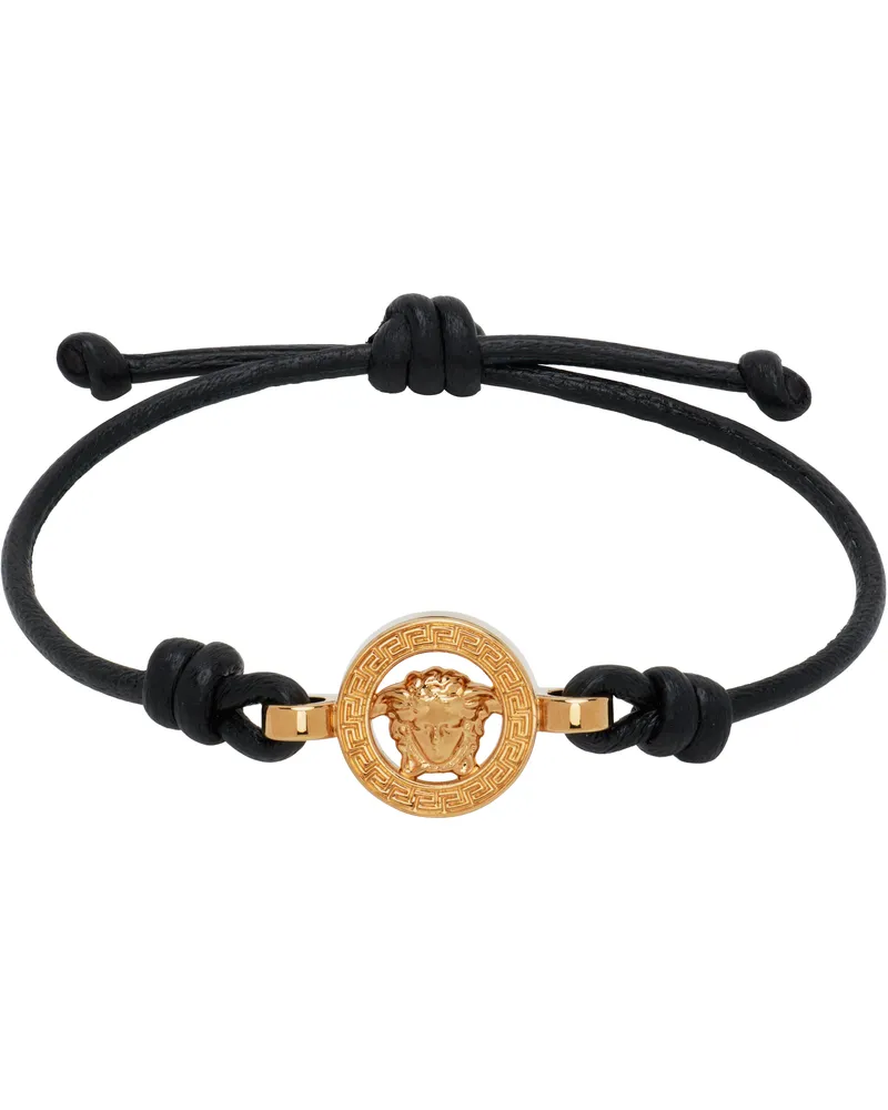 Versace Medusa '95 Leather Bracelet 1b00v-black-versace