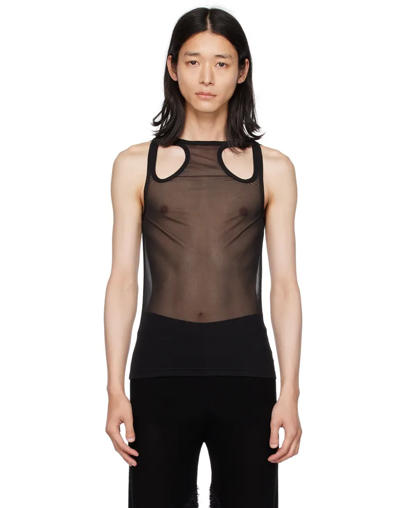 Dion Lee Black Shift Loop Tank Top Black