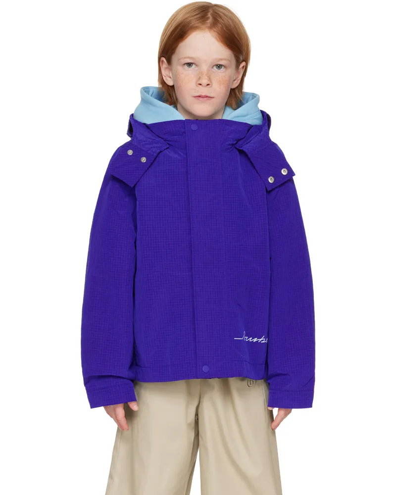 Burberry Kids Blue Nylon Jacket Knight