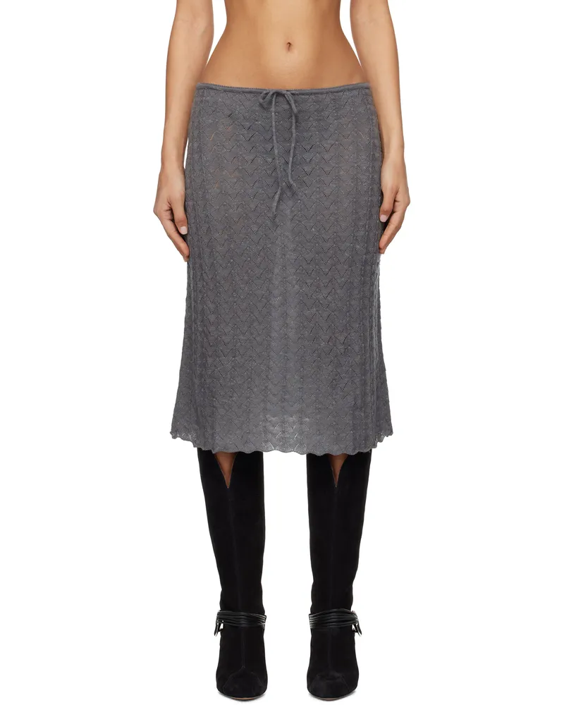 Paloma Wool Gray Endrina Midi Skirt 209