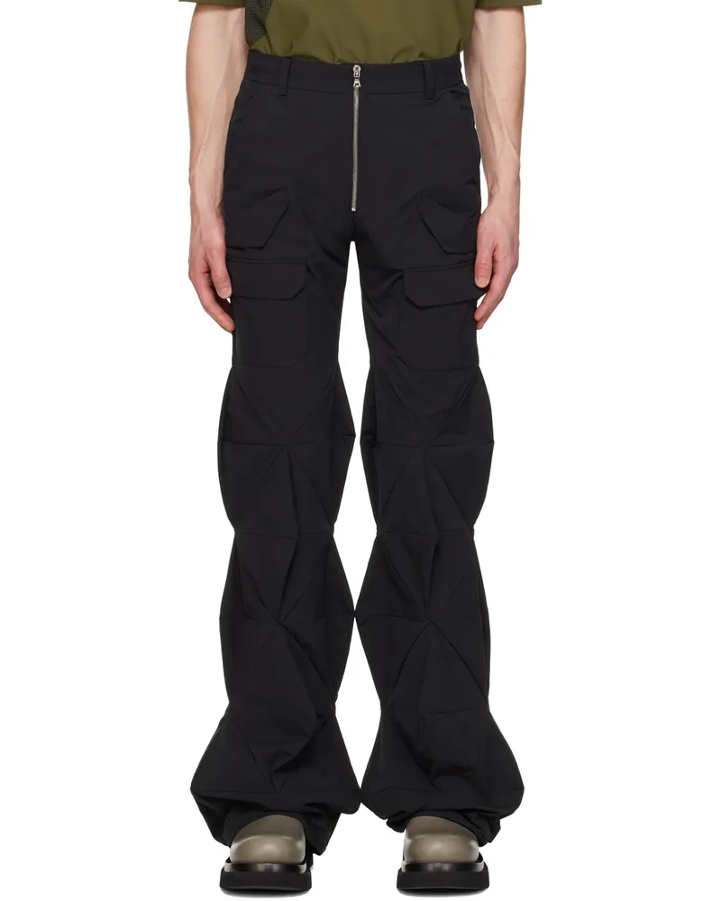 Uncertain Factor Black 3D Cargo Pants Black
