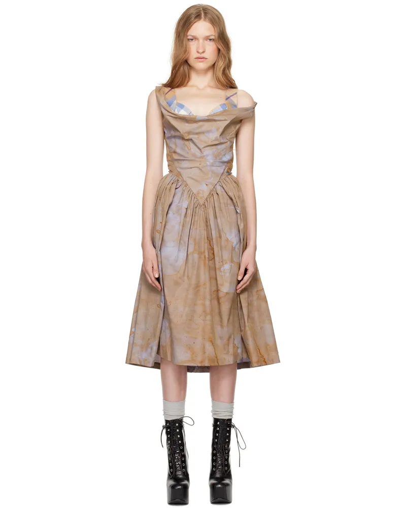 Vivienne Westwood SSENSE Exclusive Capsule Brown Sunday Midi Dress D303