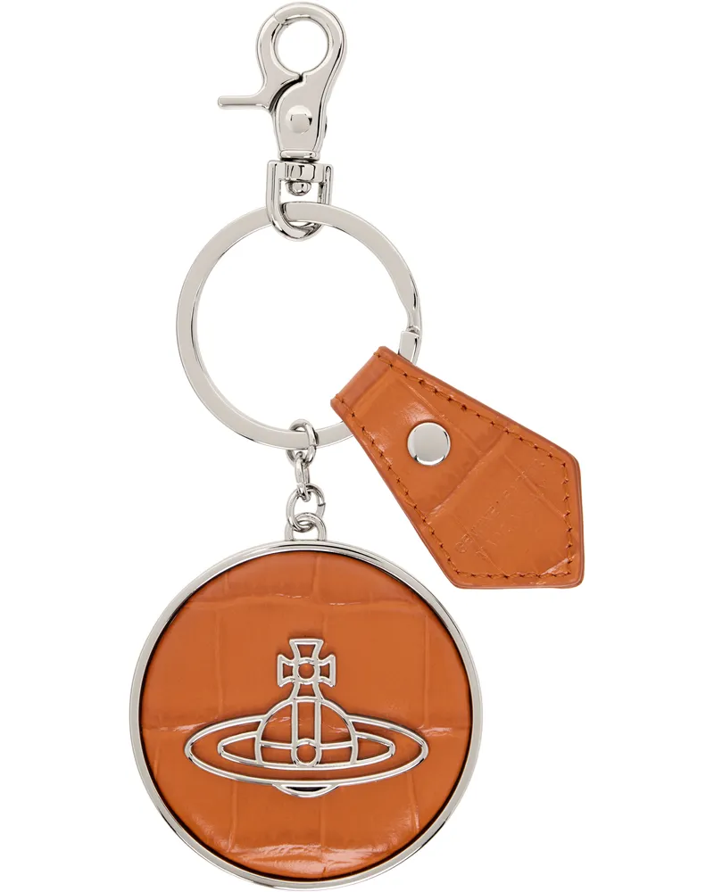 Vivienne Westwood Orange Thin Line Orb Keychain Aw24-f407