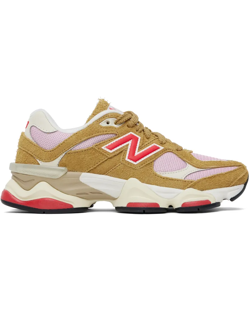 New Balance Tan & Pink 9060 Sneakers Beige
