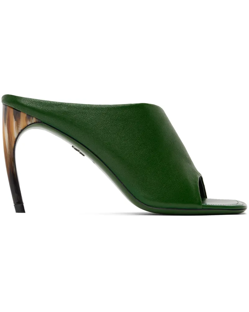 Ferragamo Green Nymphe Mules 005