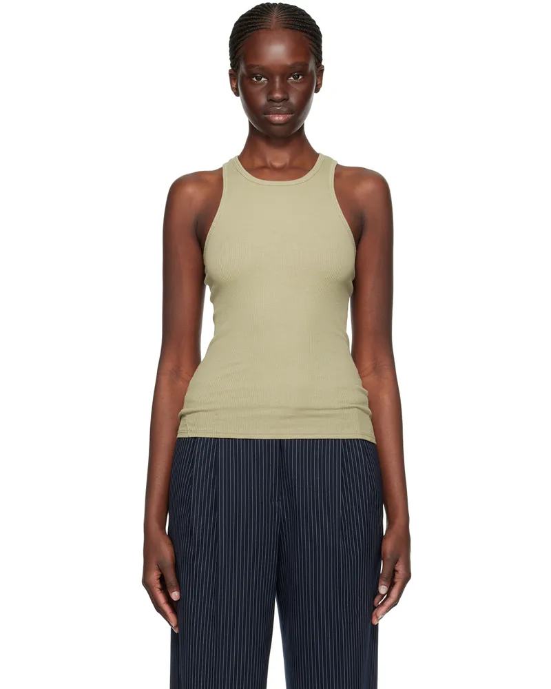 Rag & Bone Khaki 'The Essential Rib' Tank Top Sage