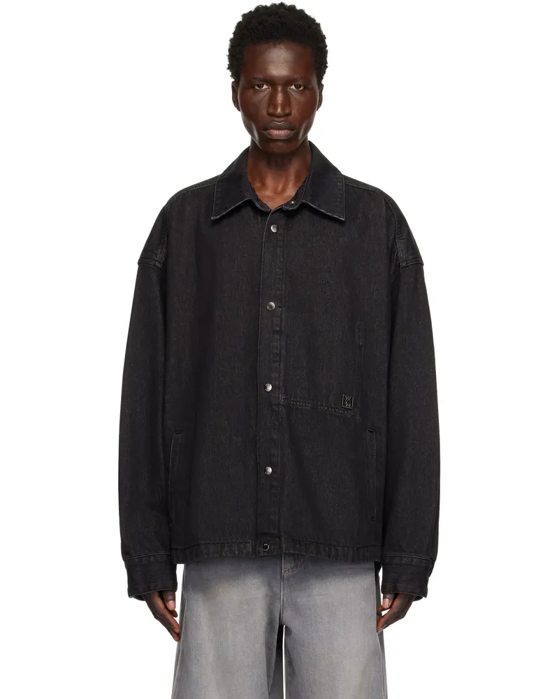 Wooyoungmi Black Pocket Detail Denim Shirt 989b