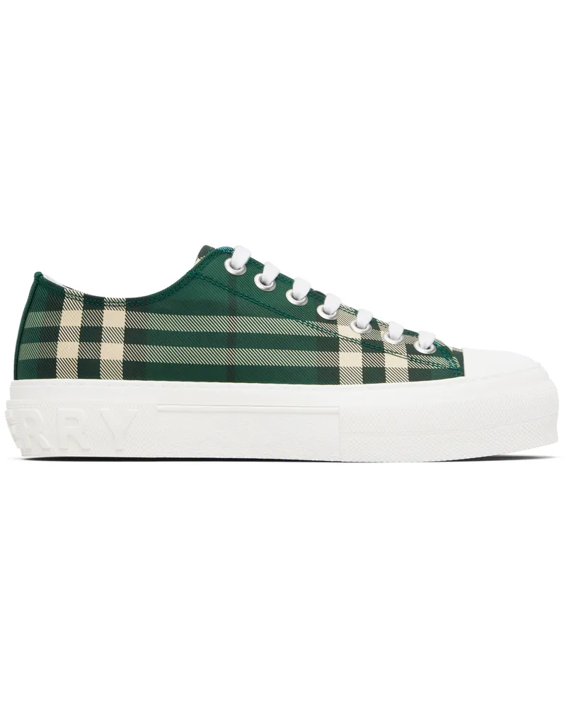 Burberry Green Check Sneakers Leaf