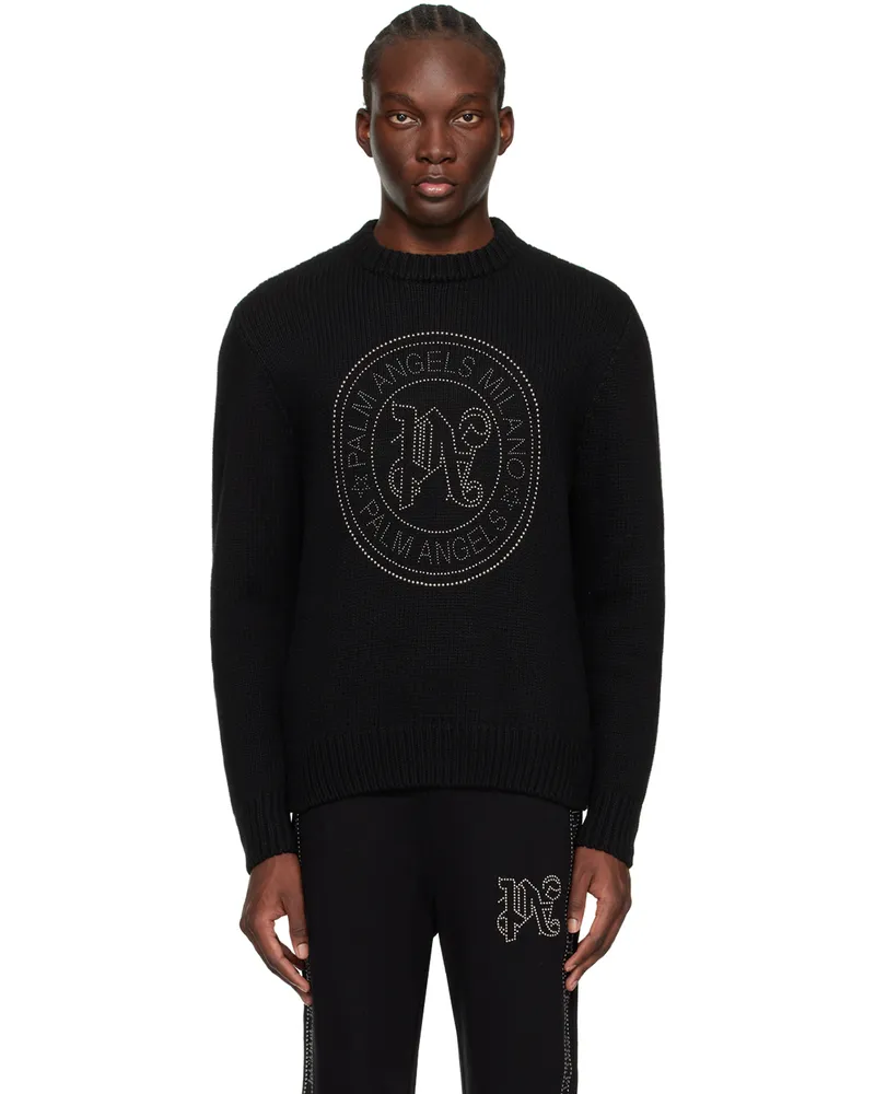Palm Angels Black Milano Stud Sweater Black