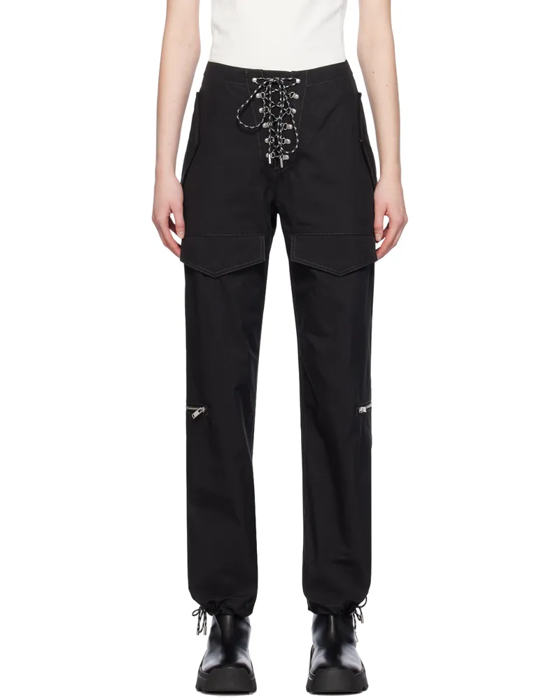 Dion Lee Black Hiking Pocket Trousers Black