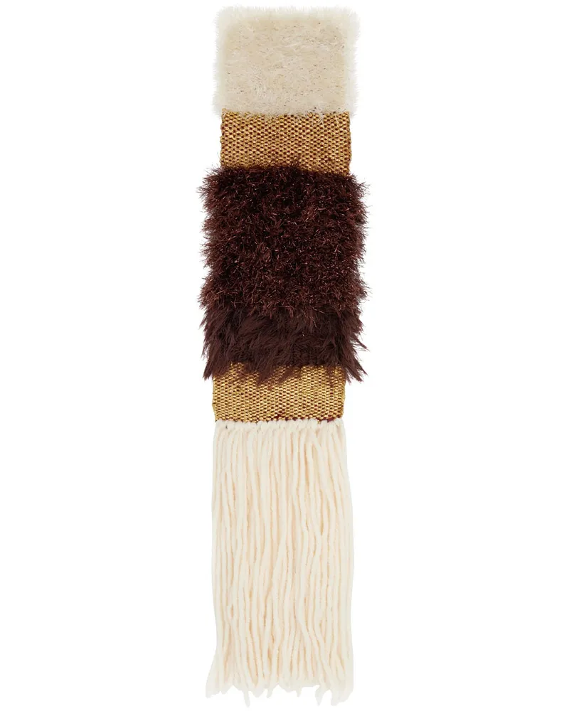 Lukhanyo Mdingi Off-White Multi Woven Scarf Multi-2